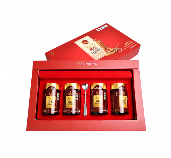 Cao Hồng Sâm Đông Trùng Hạ Thảo 365 Hàn Quốc Hộp 4 Hũ x 240g Chính Hãng – Bồi Bổ Sức Khỏe Toàn Diện