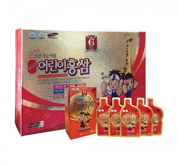 Hồng Sâm Baby Hươu Cao Cổ Gold Kids Hàn Quốc – Hộp 30 Gói Hỗ Trợ Tăng Cường Sức Khỏe Cho Trẻ